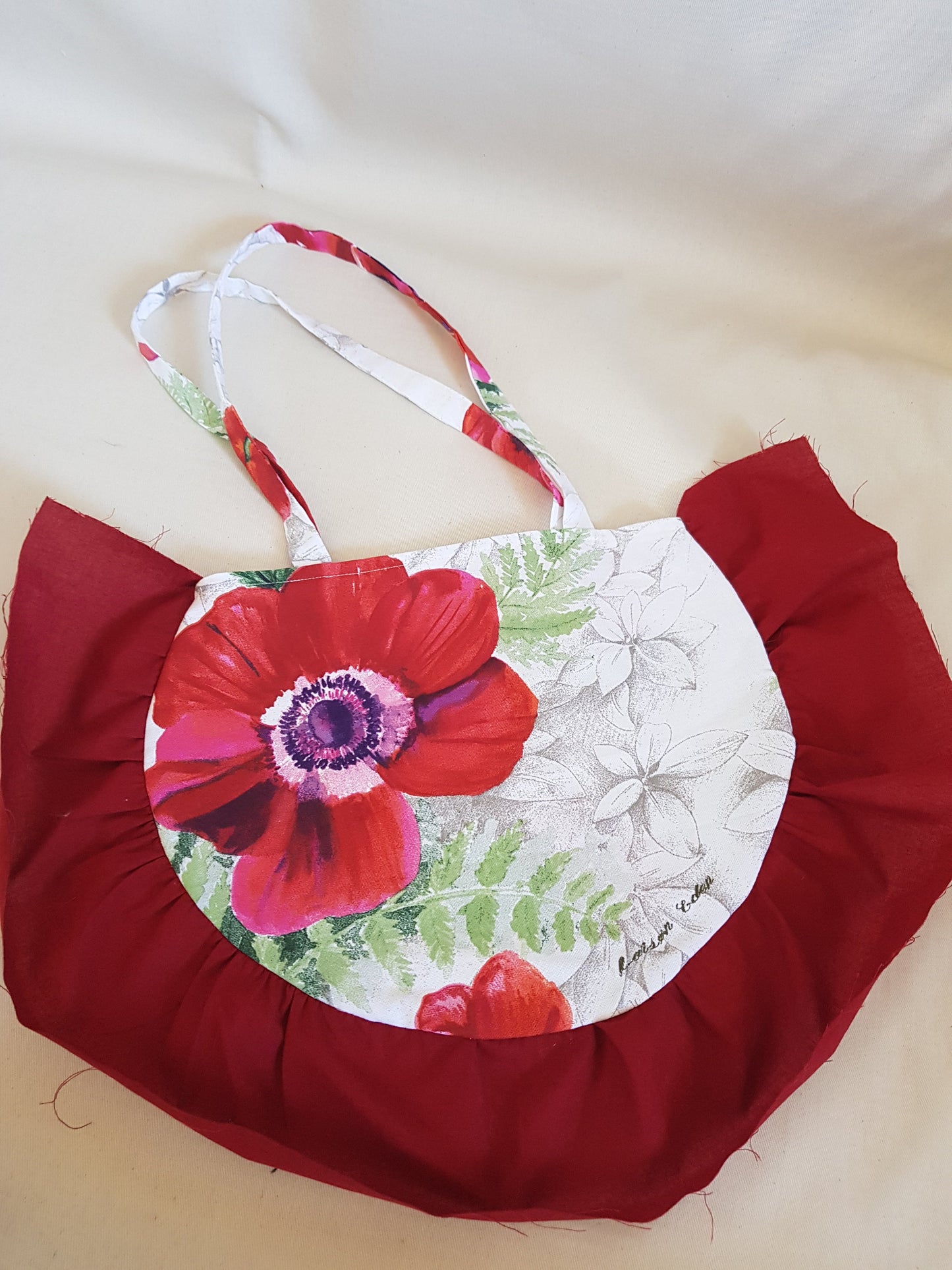 Sac demi-cercle coquelicot