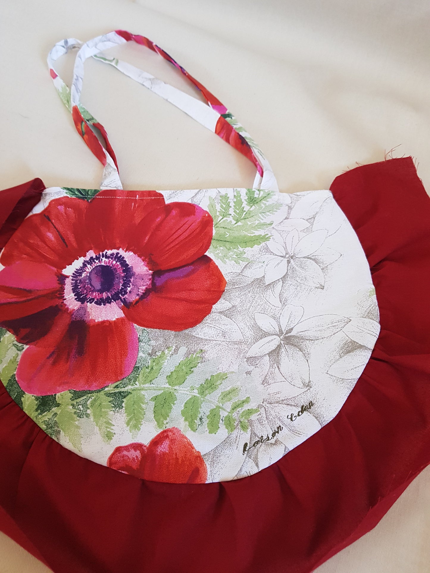 Sac demi-cercle coquelicot