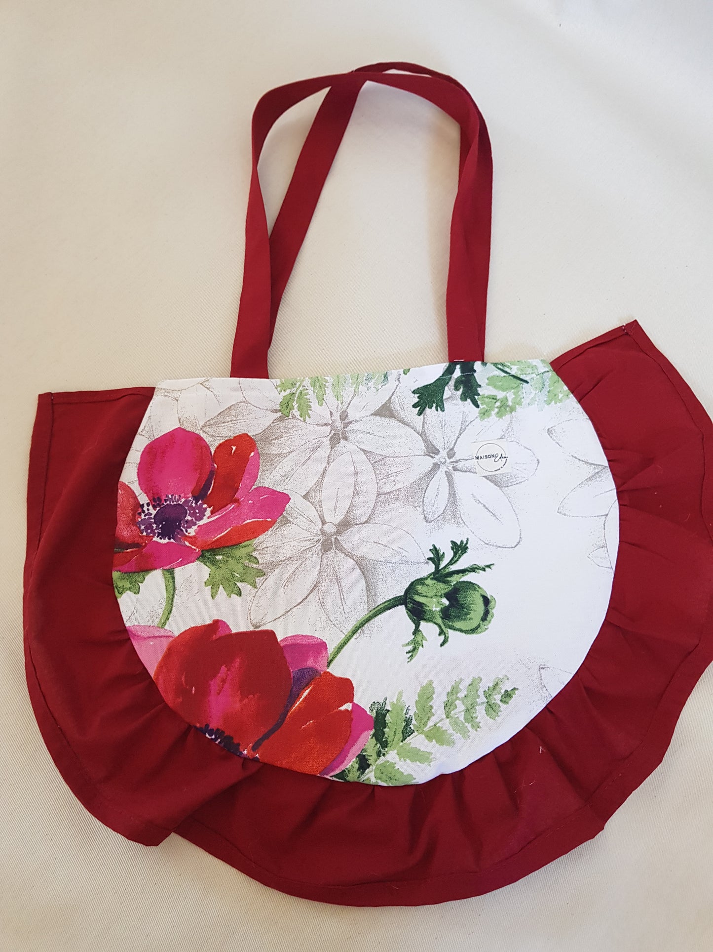Sac demi-cercle coquelicot
