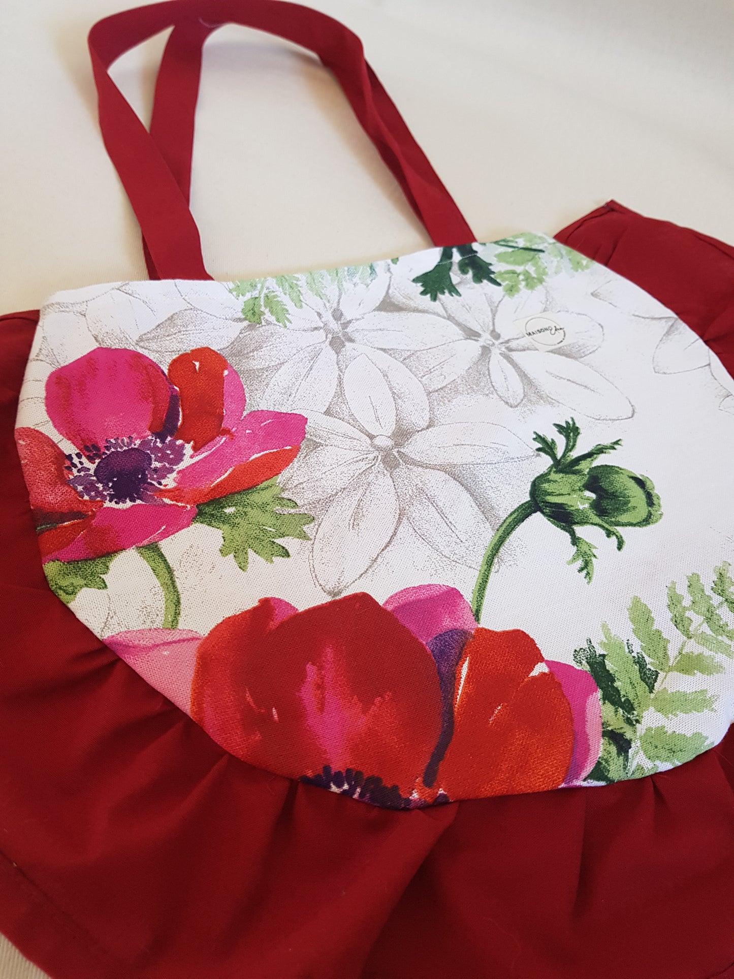 Sac demi-cercle coquelicot