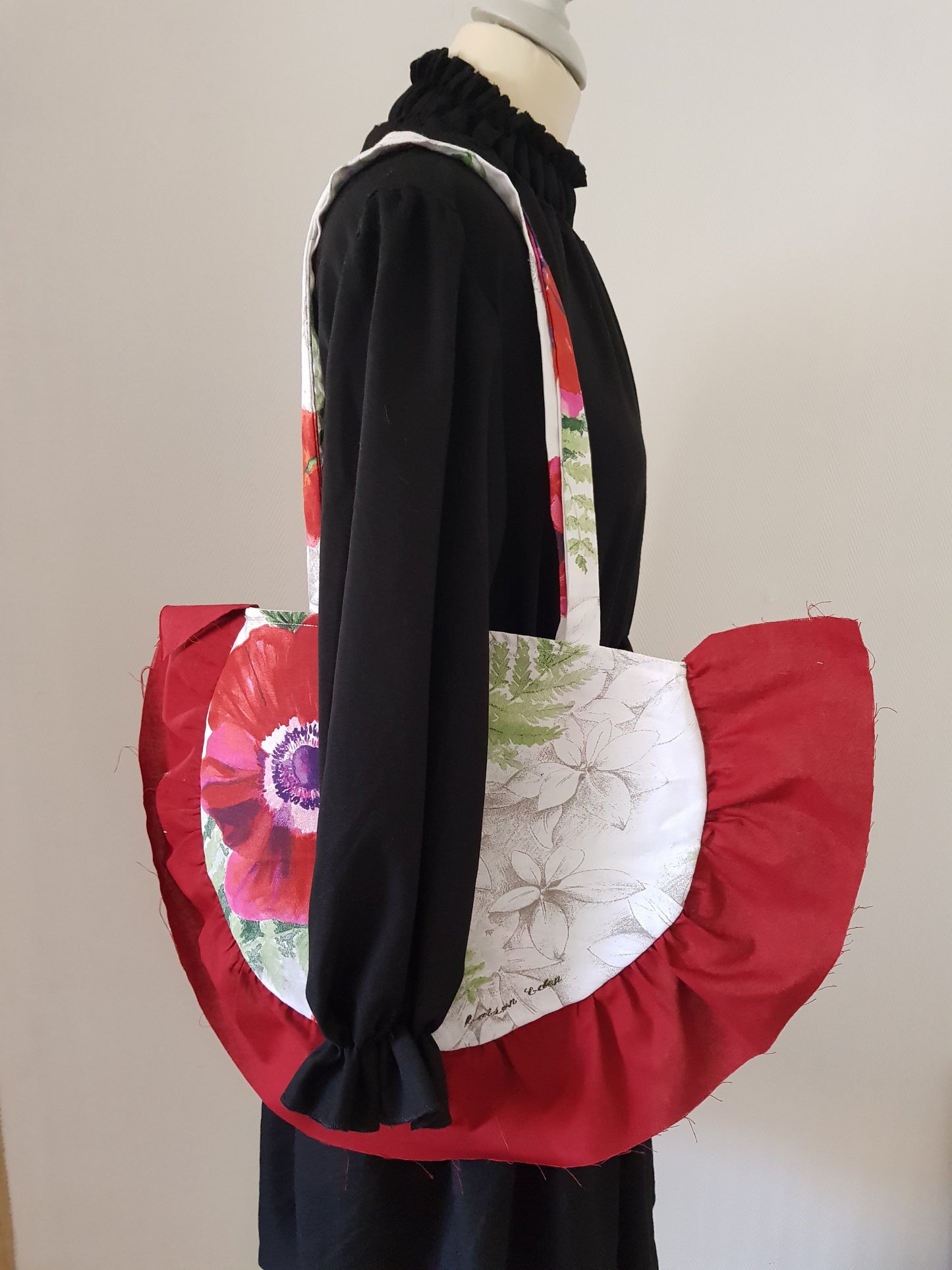 Sac demi-cercle coquelicot