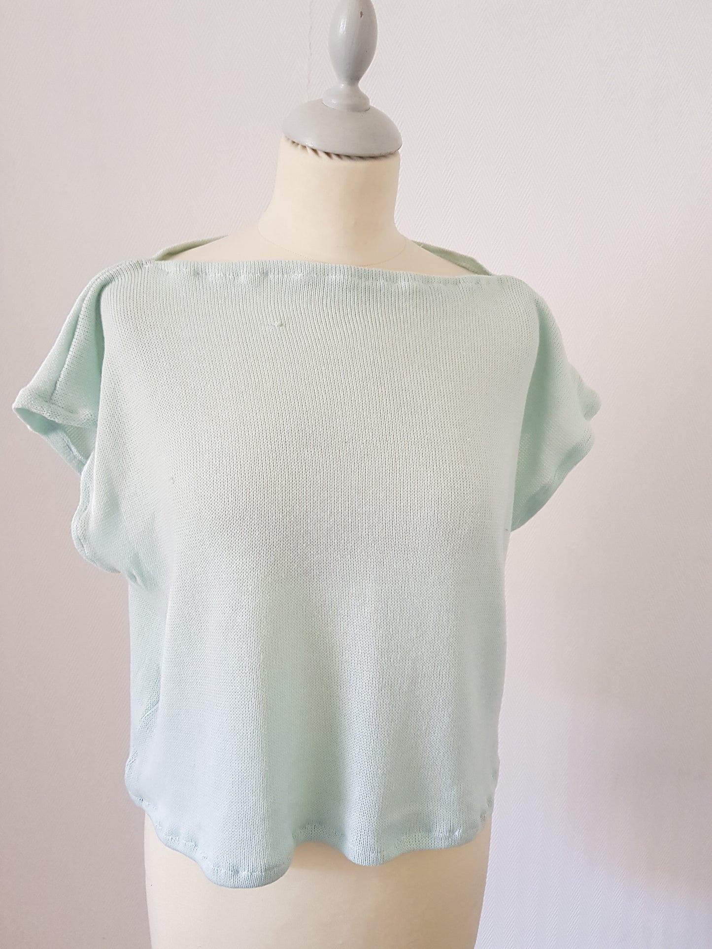 Top Héliconia maille menthe