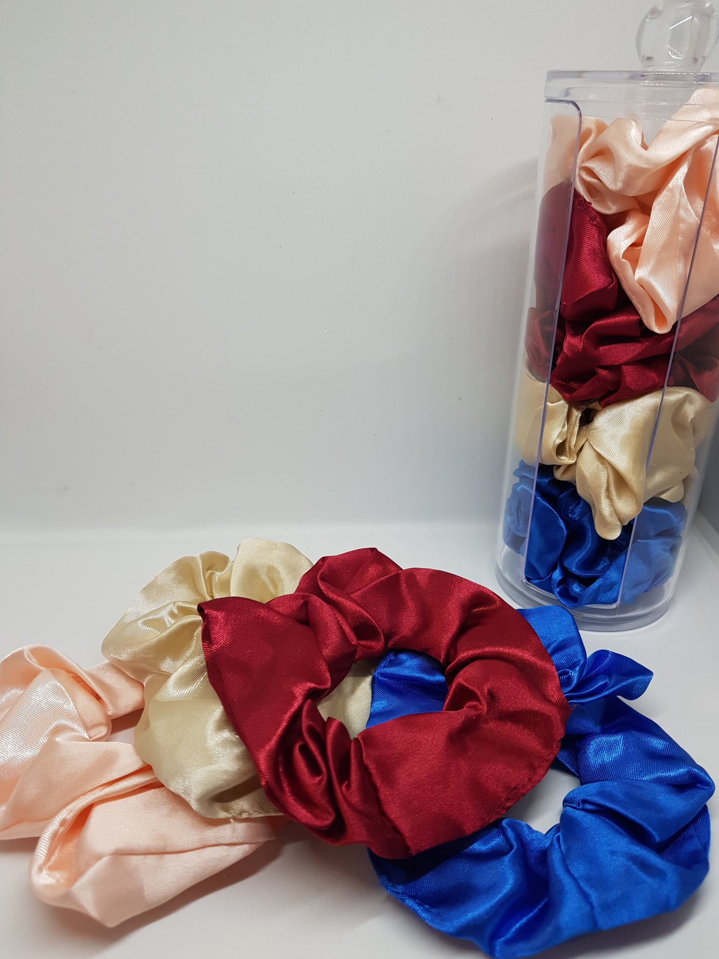 Chouchou satin rouge