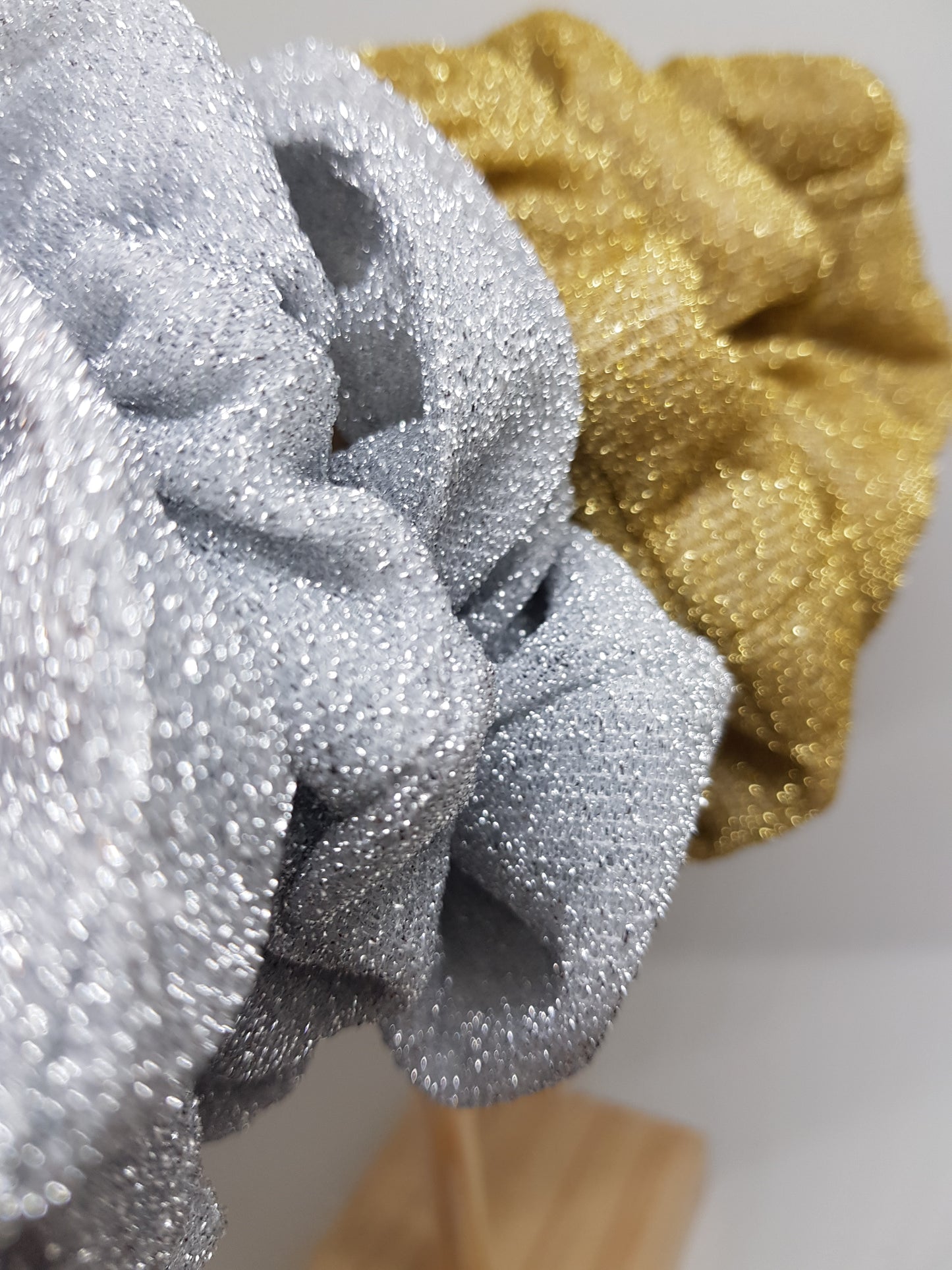 Chouchou à paillettes or ou argent