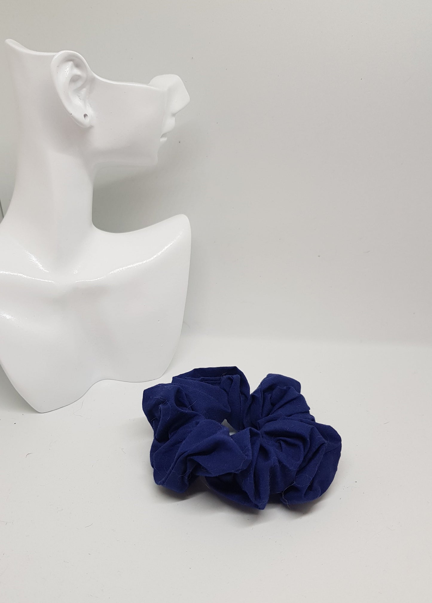 Chouchou coton bleu marine