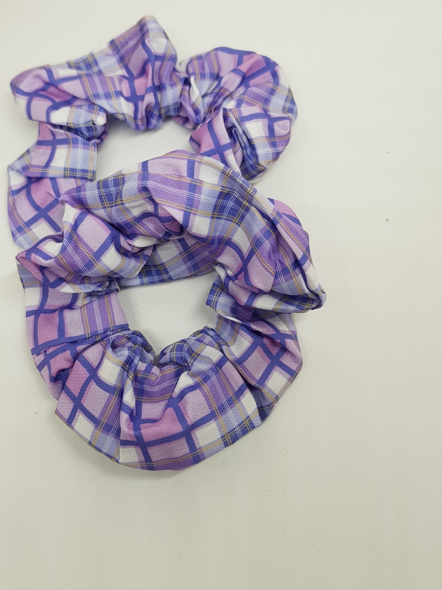 Chouchou écossais violet