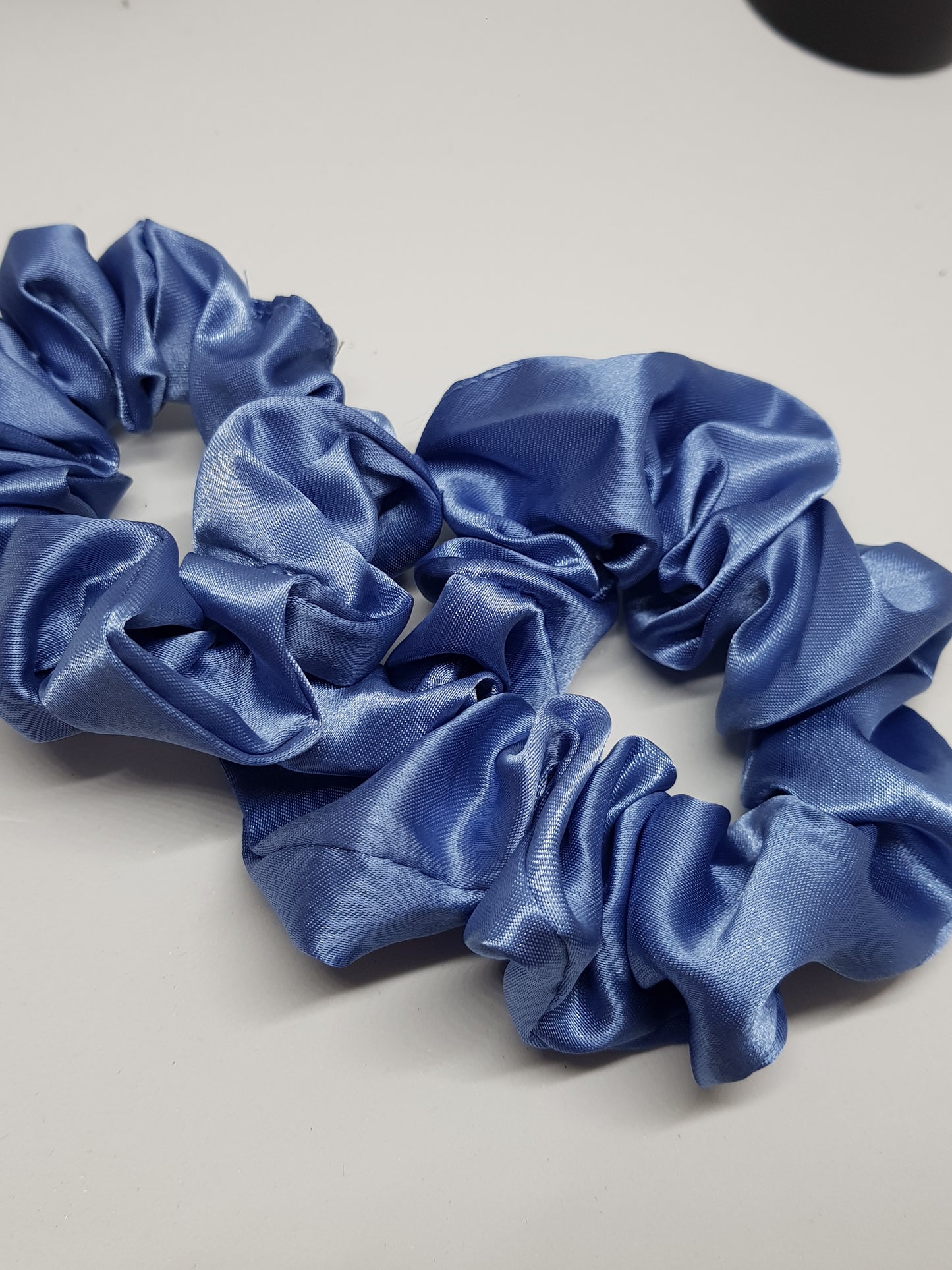 Chouchou satin bleu