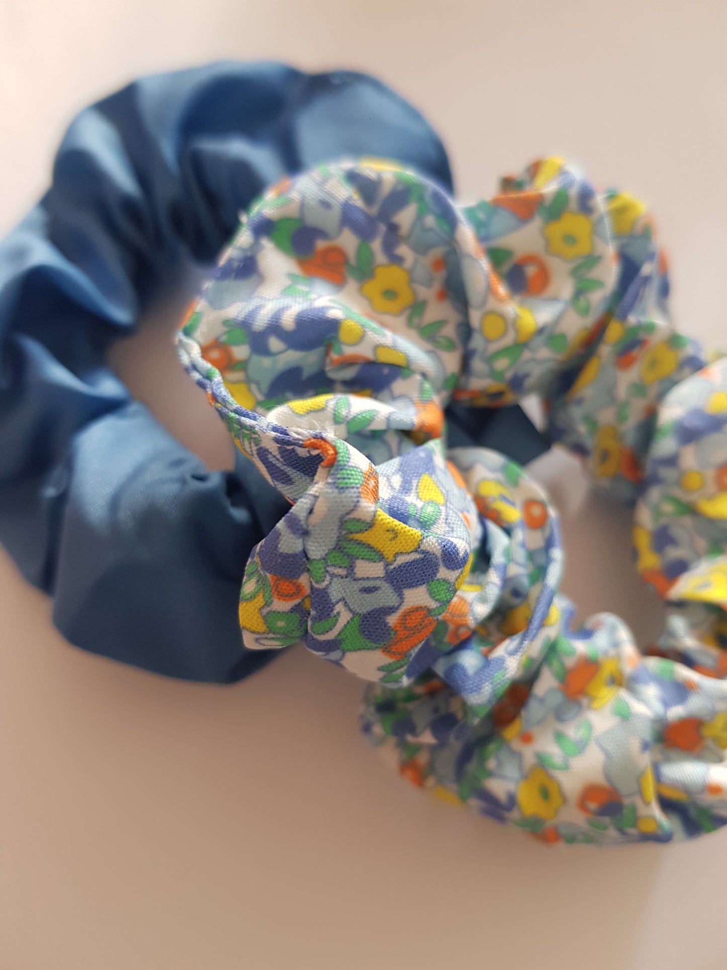 Chouchou liberty et bleu