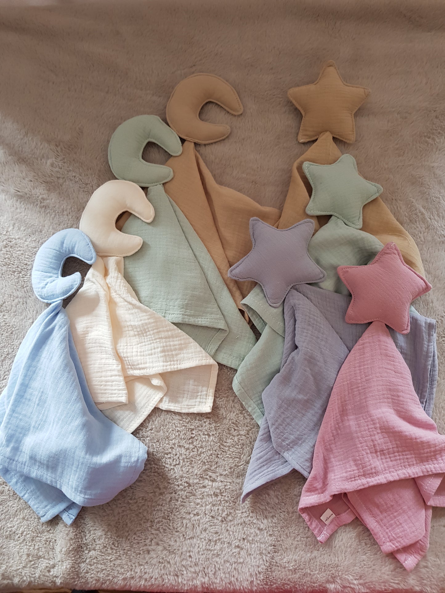 Doudou plat lune & étoile