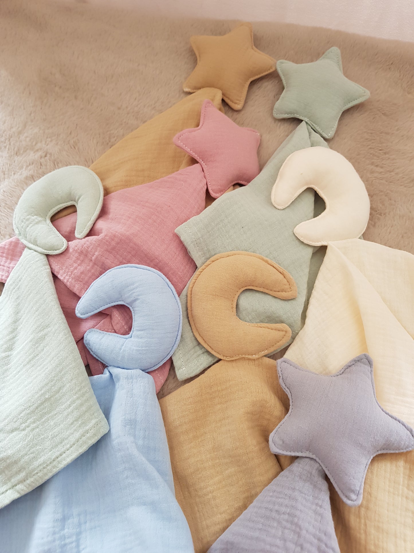 Doudou plat lune & étoile