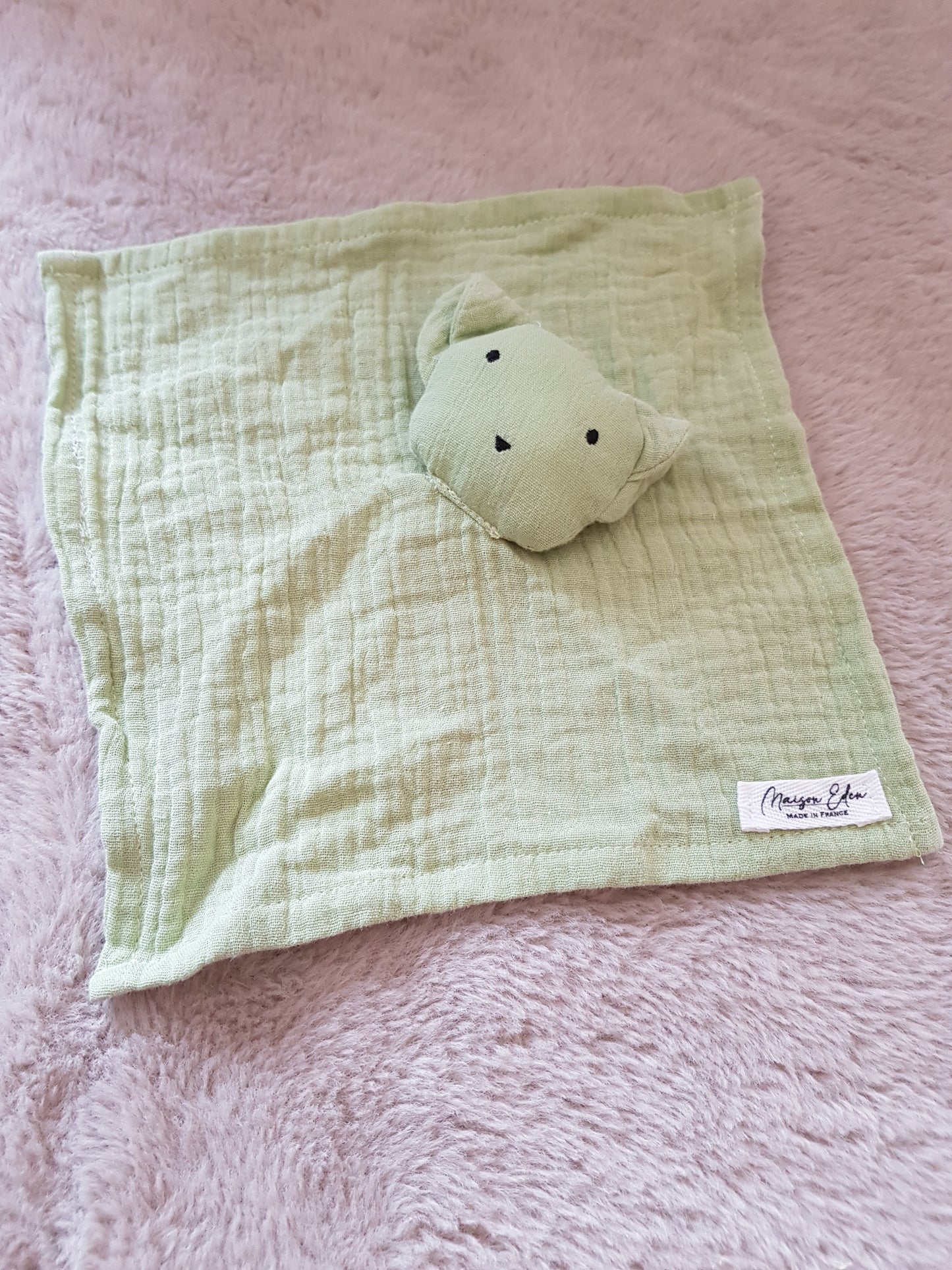 Mini-doudou plat vert