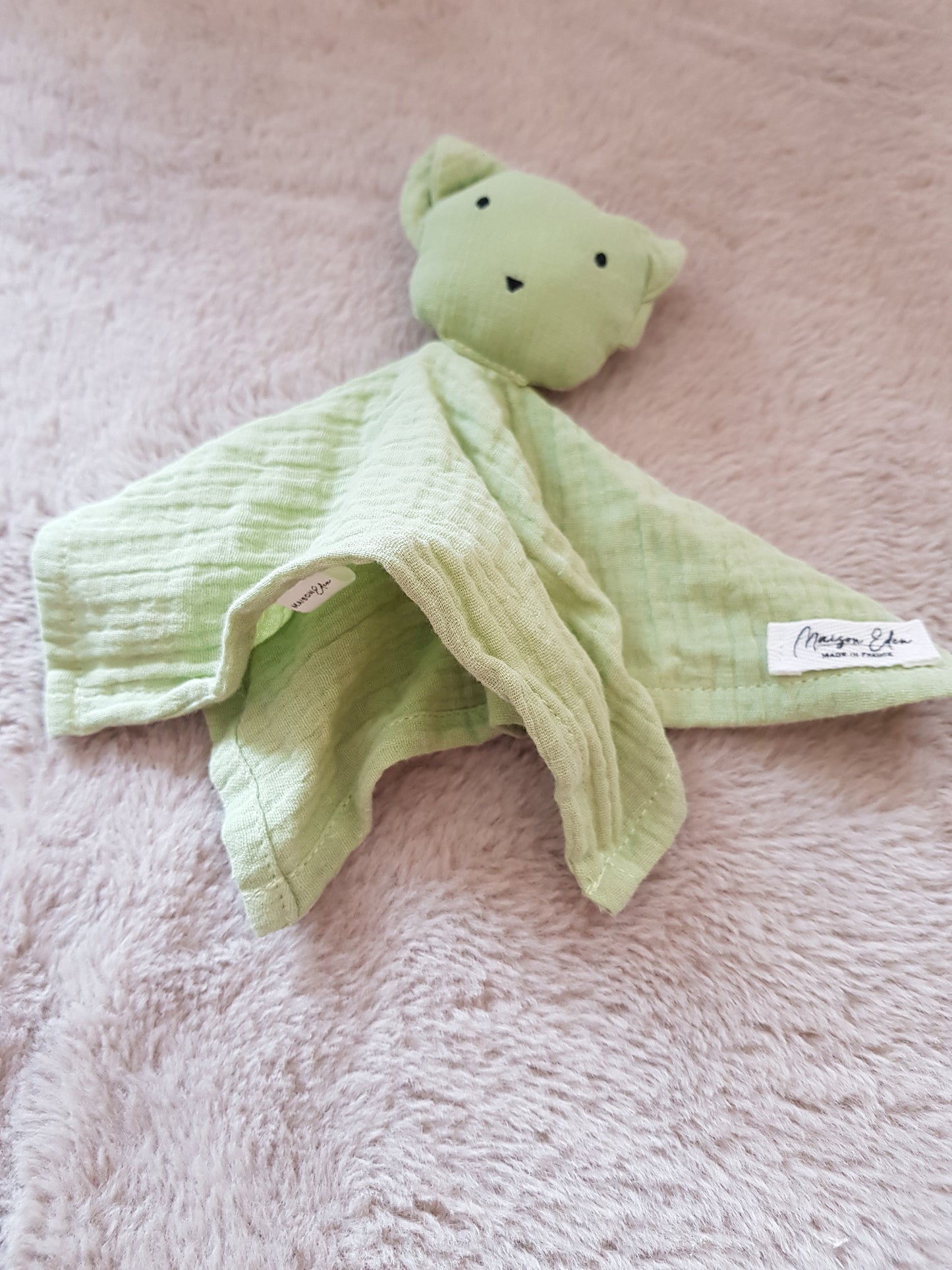 Mini-doudou plat vert