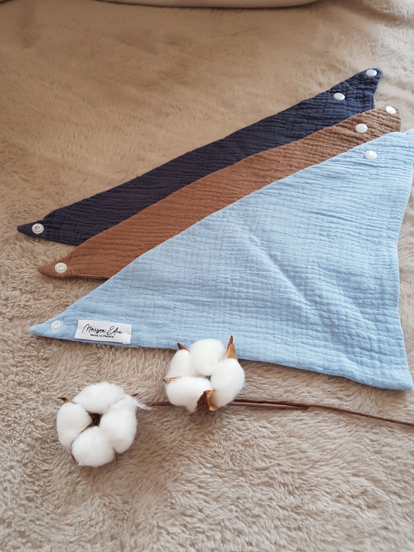 Trio de Bavoirs Bandanas