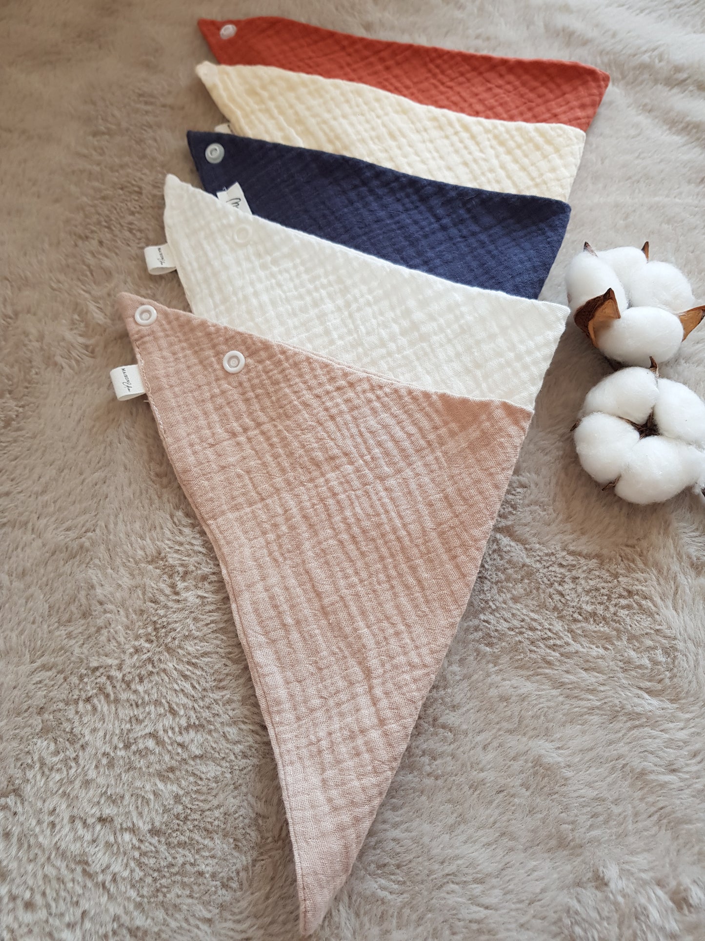 Quintette de bavoirs Bandanas