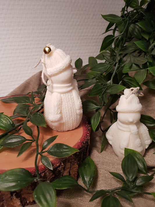 Bougie Bonhomme de neige