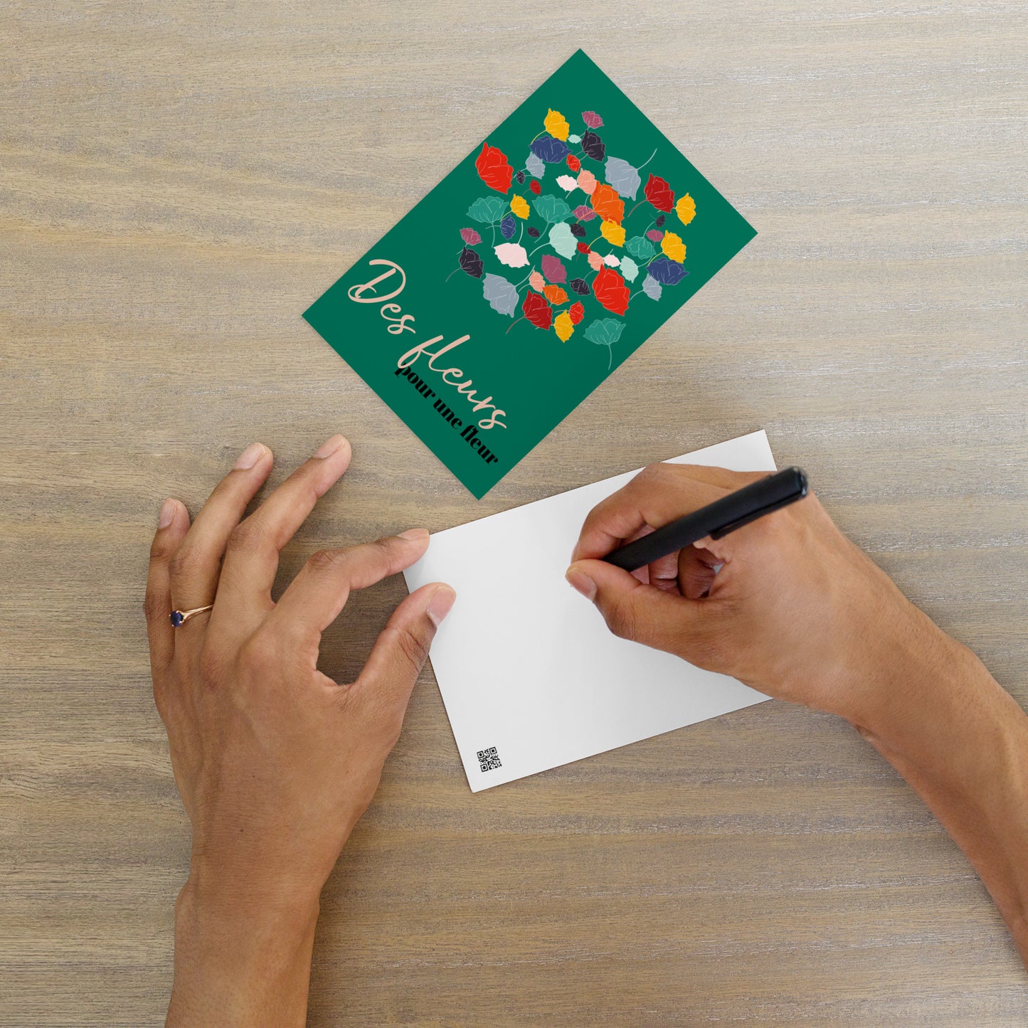 Carte des fleurs pour une fleur