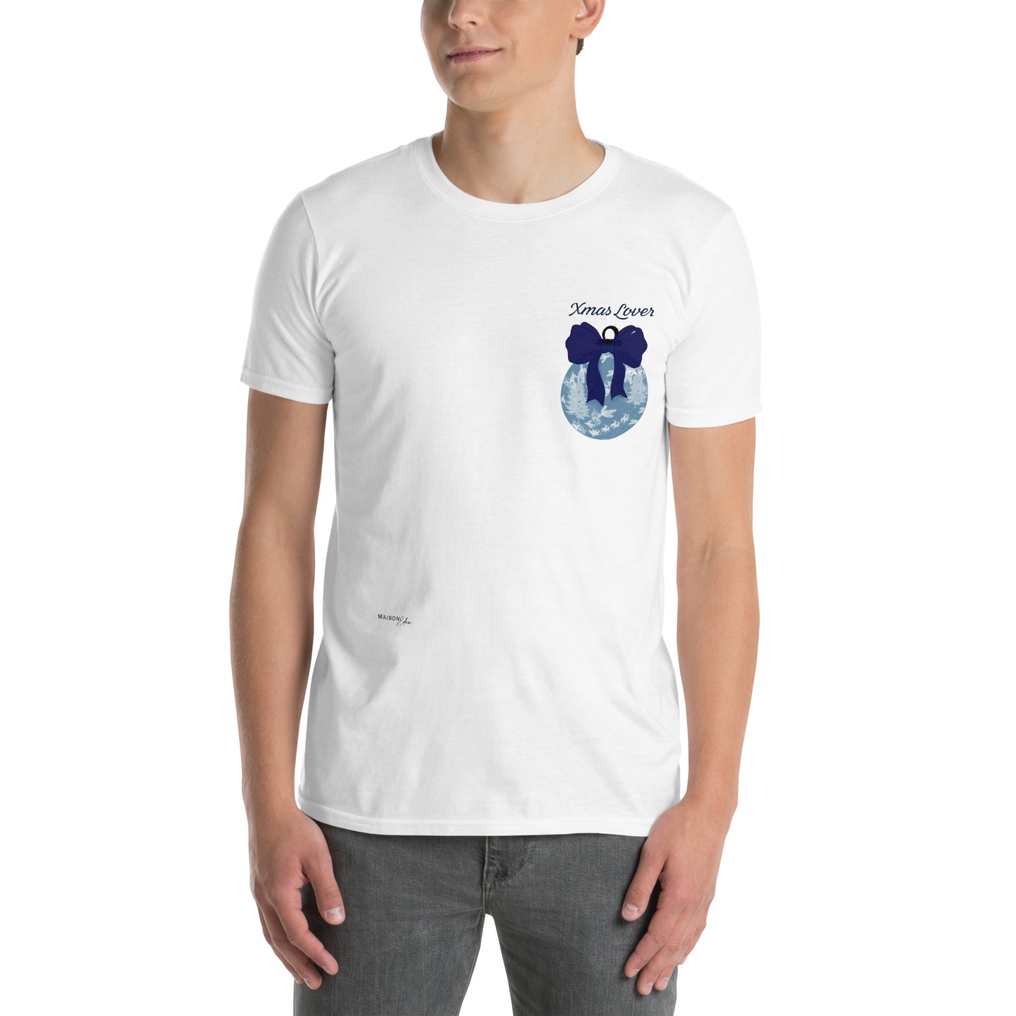 T-shirt Xmas lover bleu