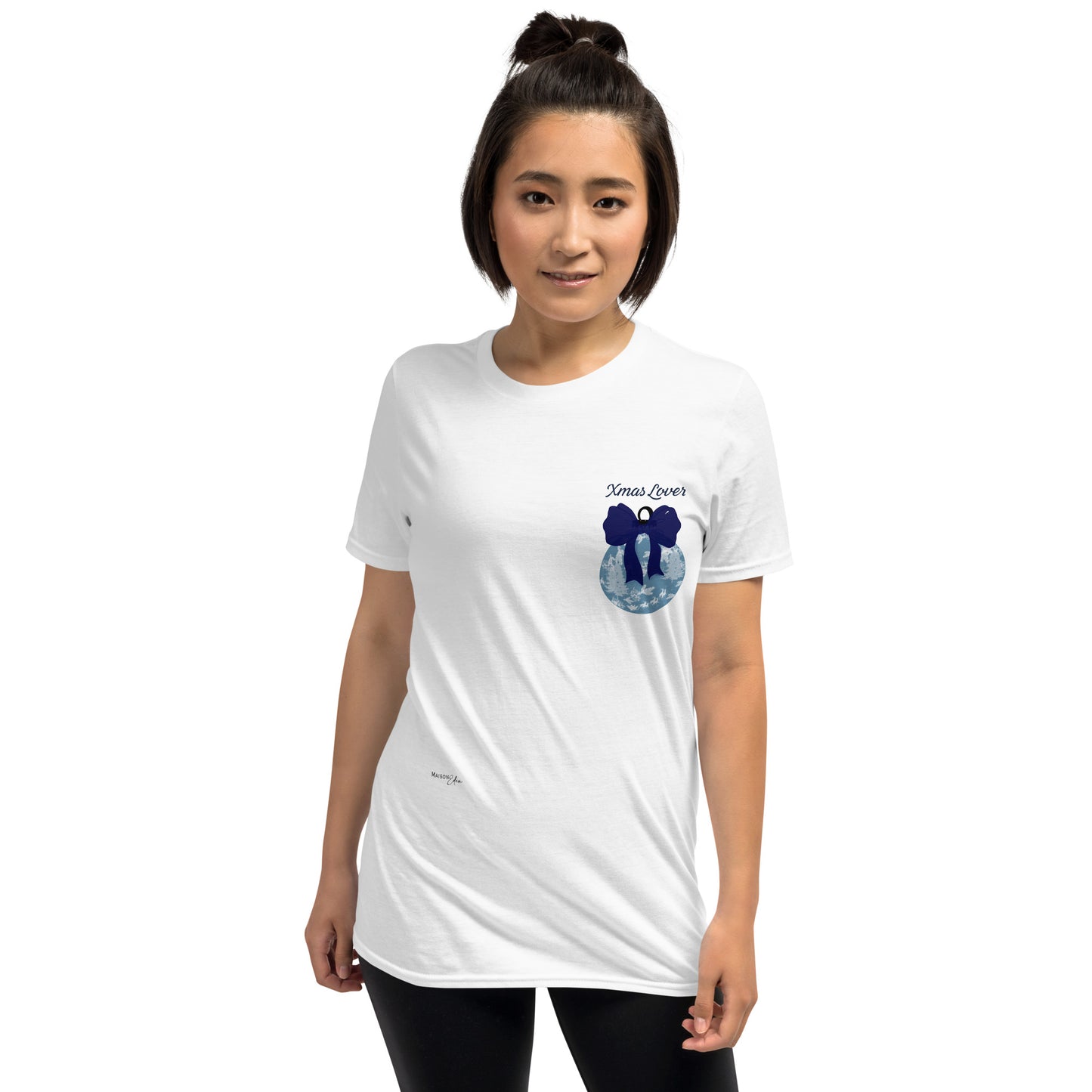 T-shirt Xmas lover bleu