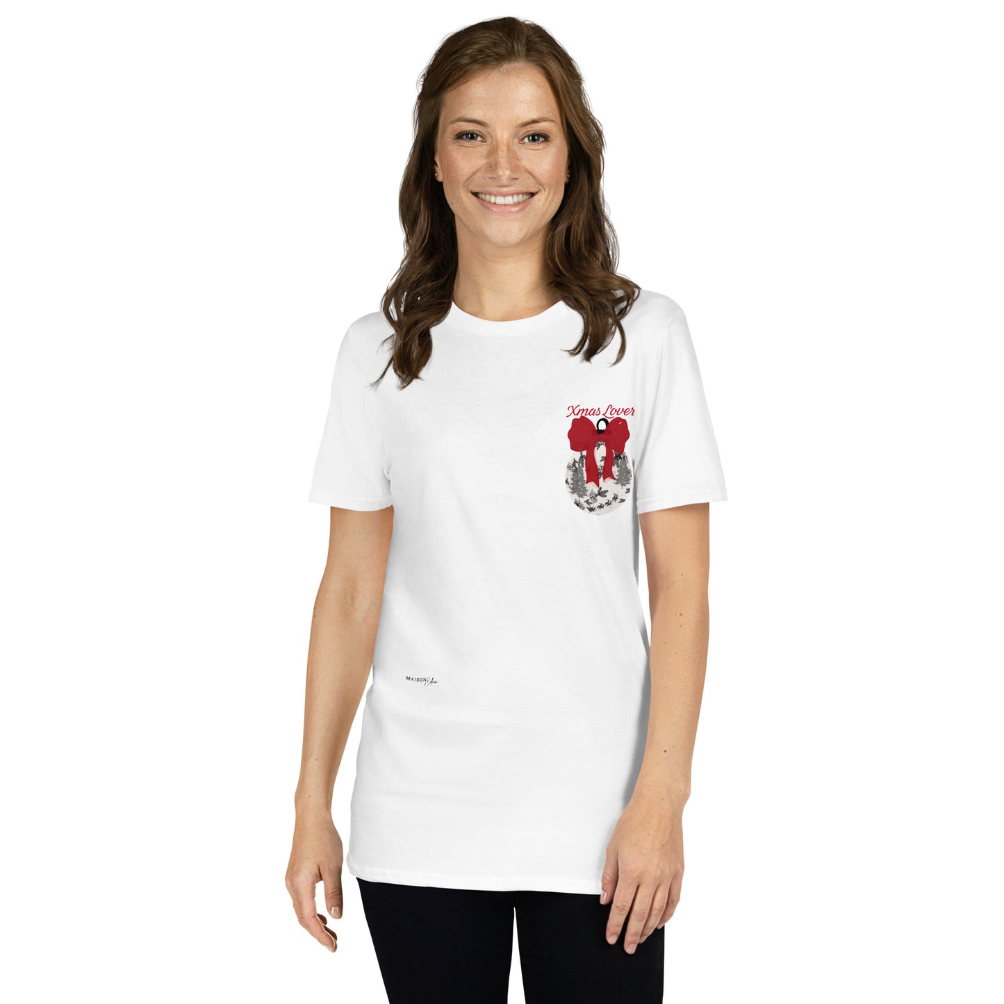 T-shirt Xmas lover rouge