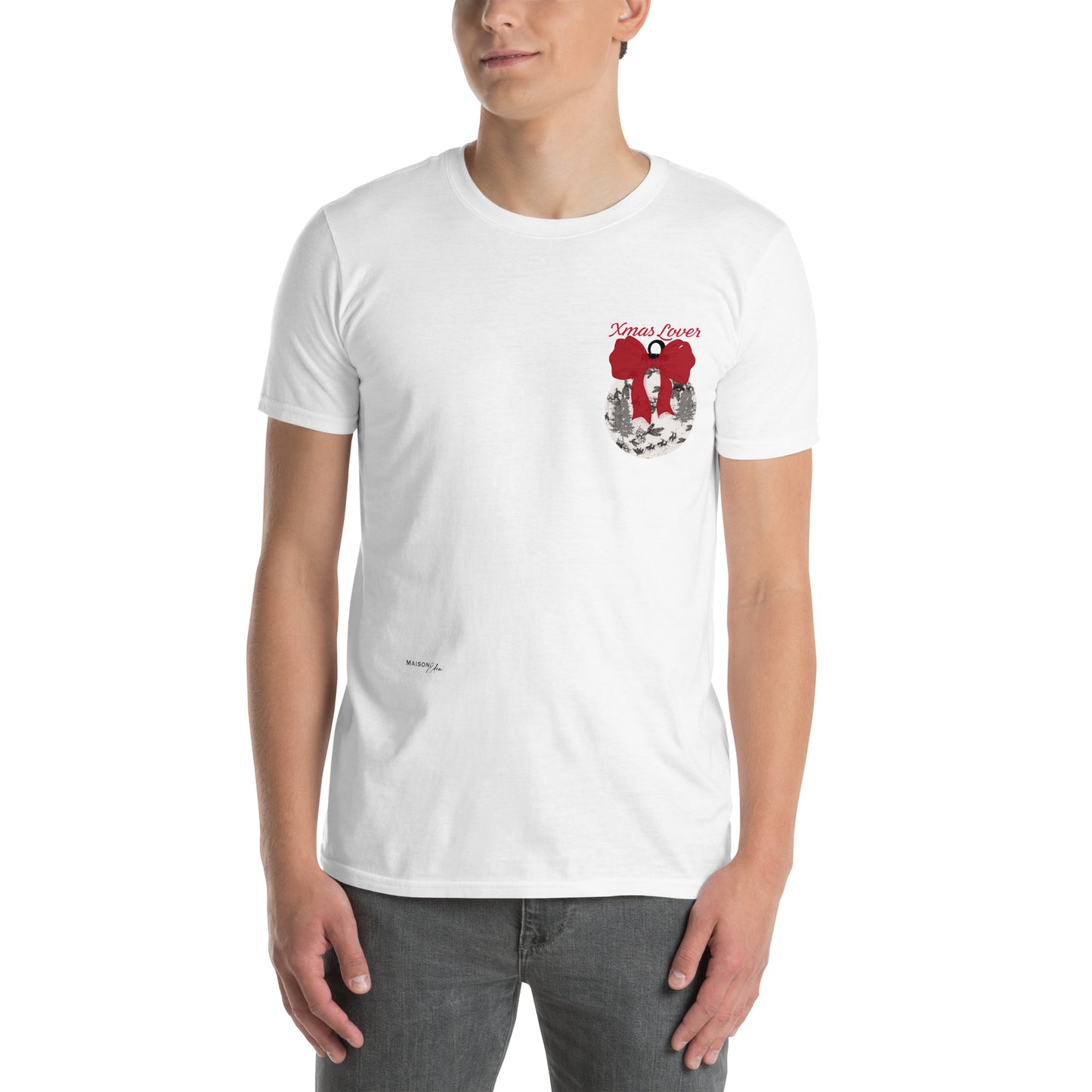 T-shirt Xmas lover rouge