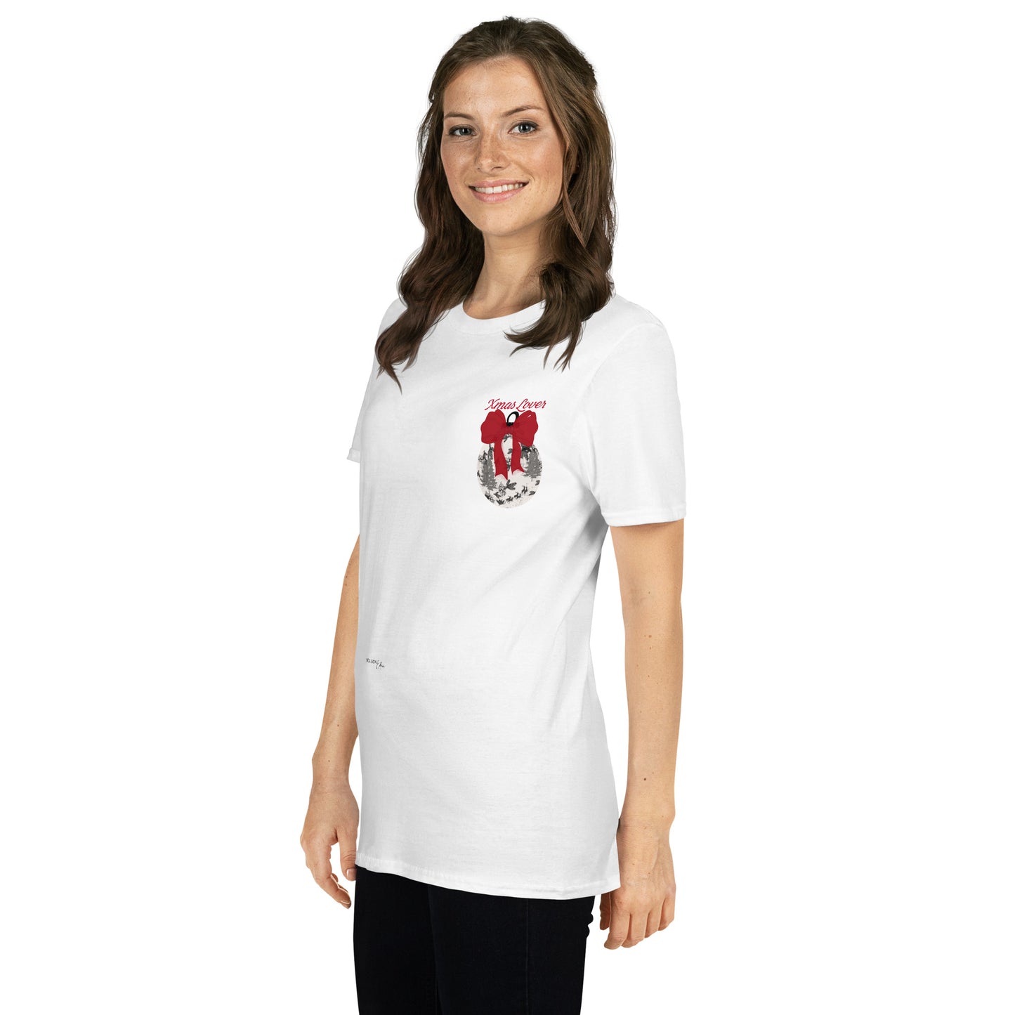 T-shirt Xmas lover rouge