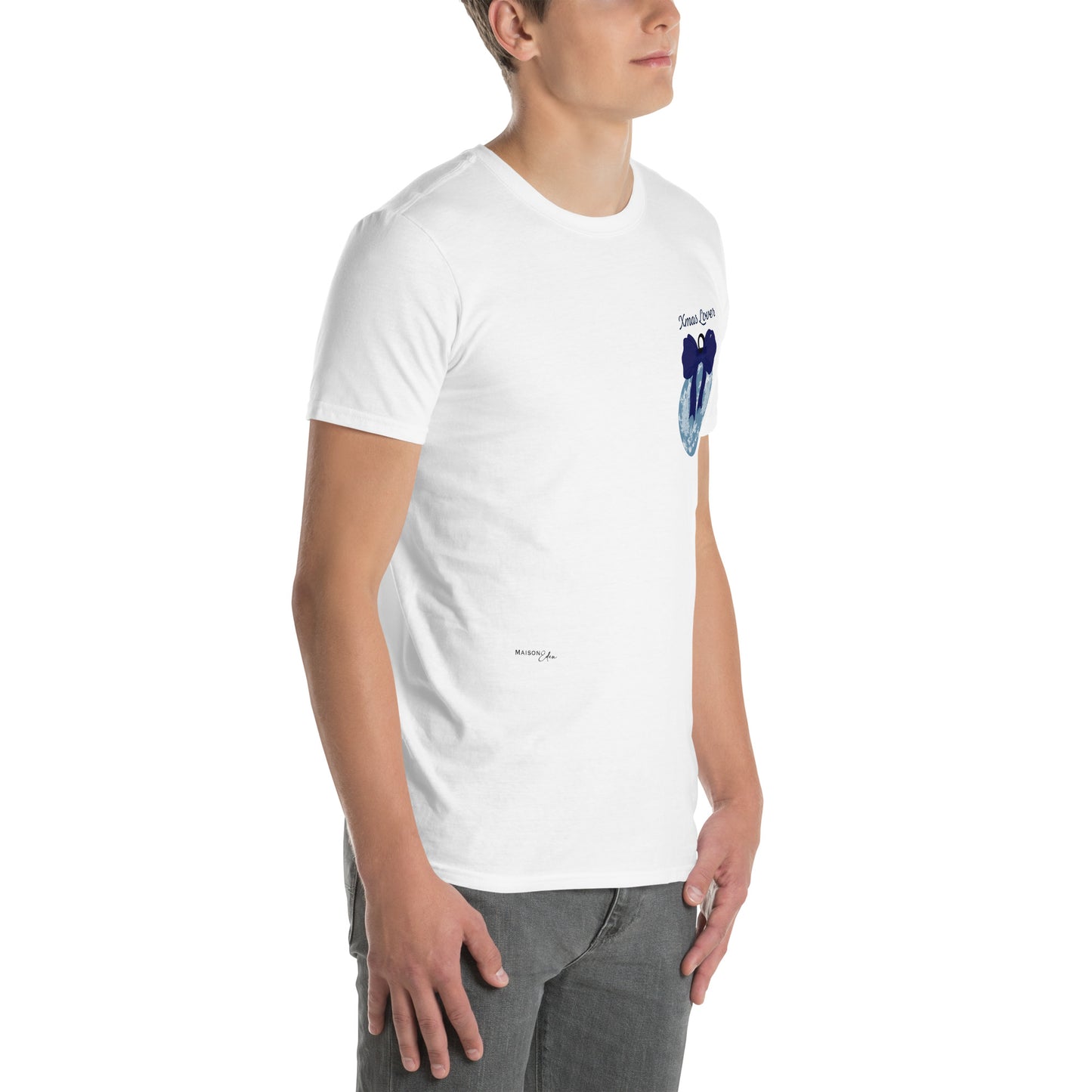 T-shirt Xmas lover bleu