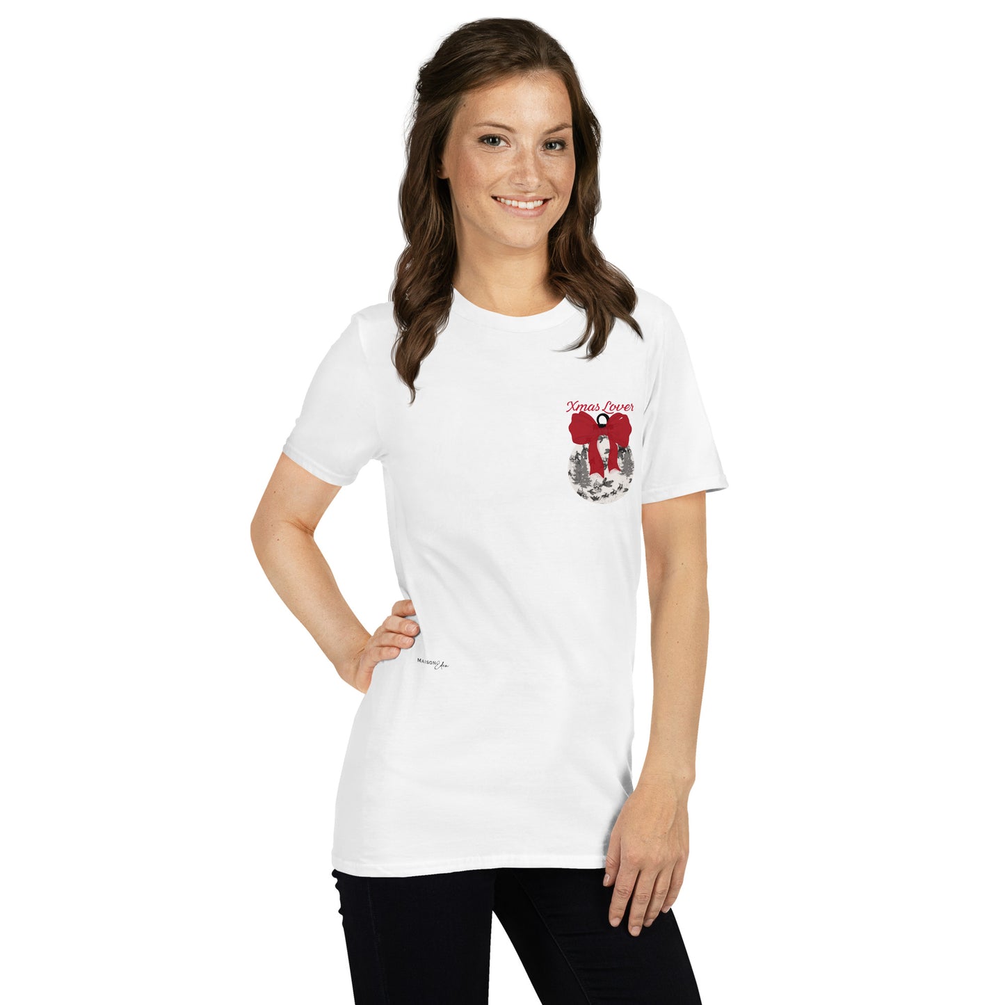 T-shirt Xmas lover rouge