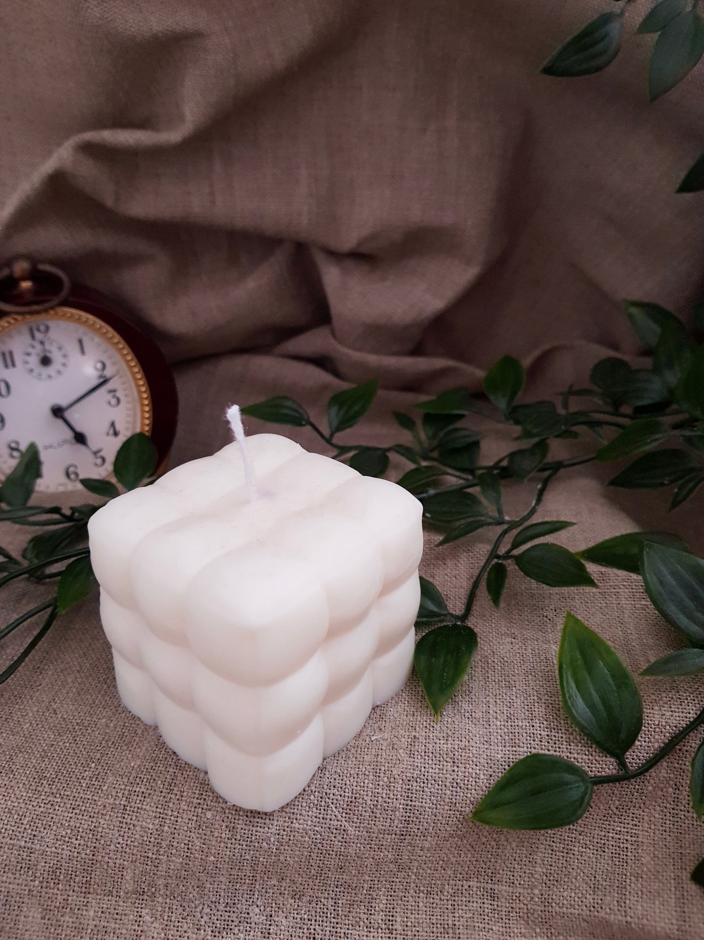 Bougie Cube matelassée
