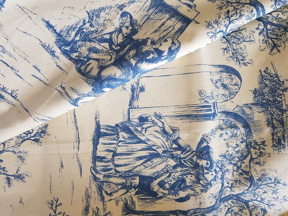 Bandeau Strelitzia toile de jouy