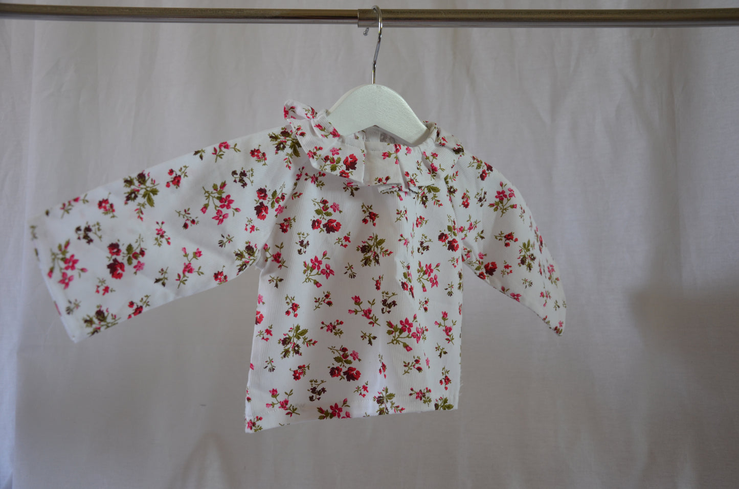 Blouse Espiègle - imprimé fleurs rouge