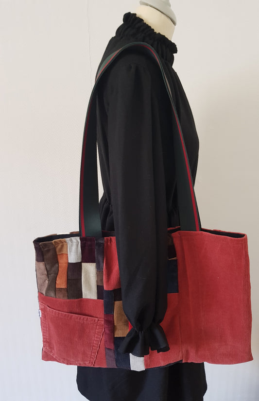 Sac patchwork en velours