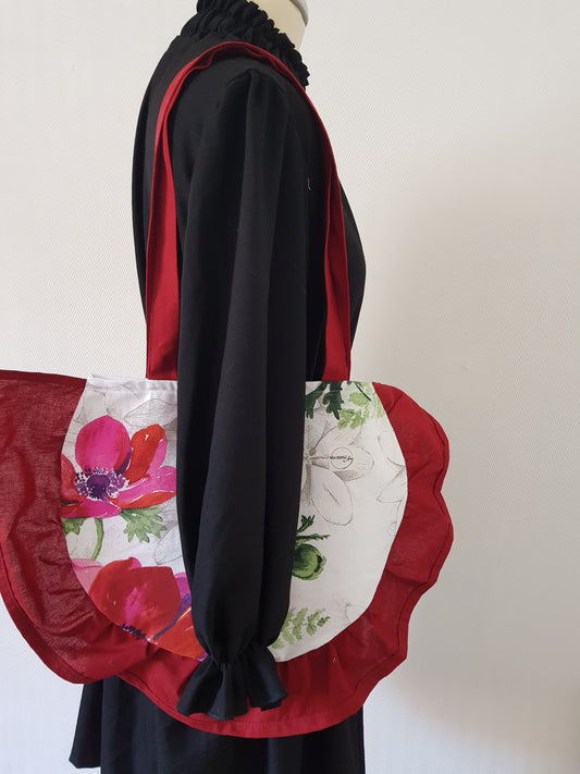 Sac demi-cercle coquelicot