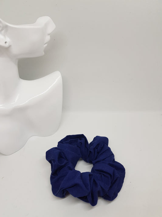 Chouchou coton bleu marine