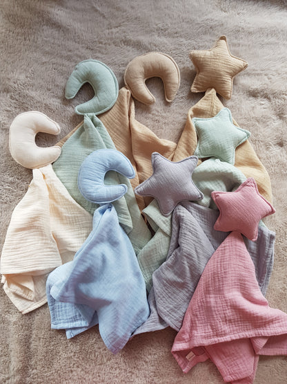 Doudou plat lune & étoile