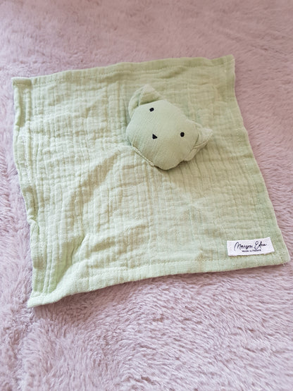Mini-doudou plat vert
