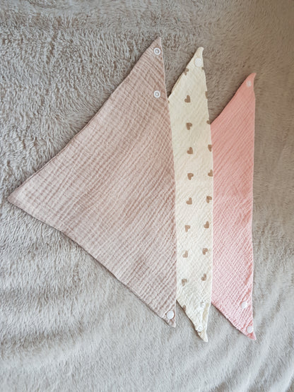Trio de Bavoirs Bandanas