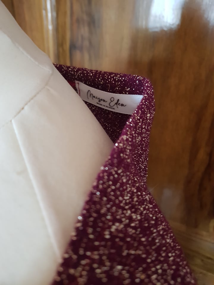 Top Héliconia maille bordeaux